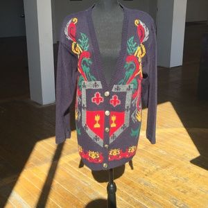 Dark Academia long V-neck Cardigan